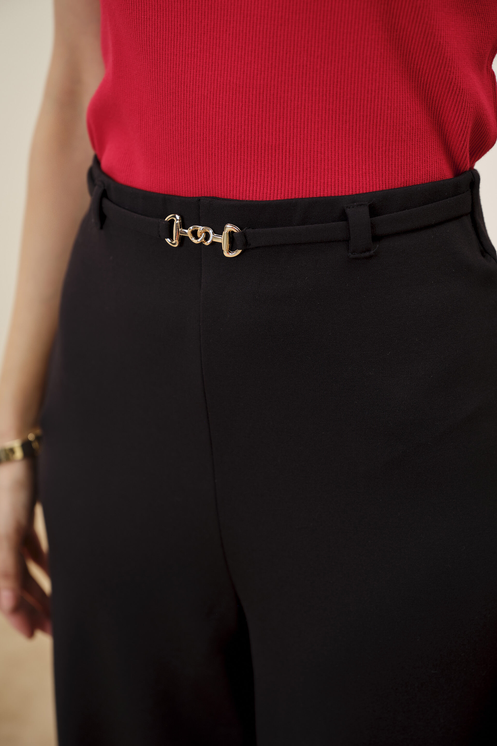 Black Straight-Fit Trousers, Black, image 4